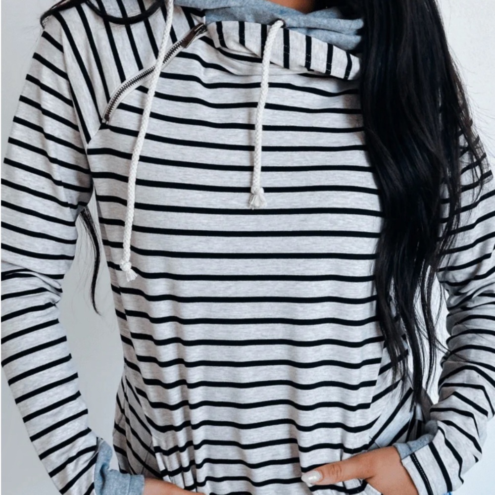 Mindy Maes boutique- double hooded sweatshirt